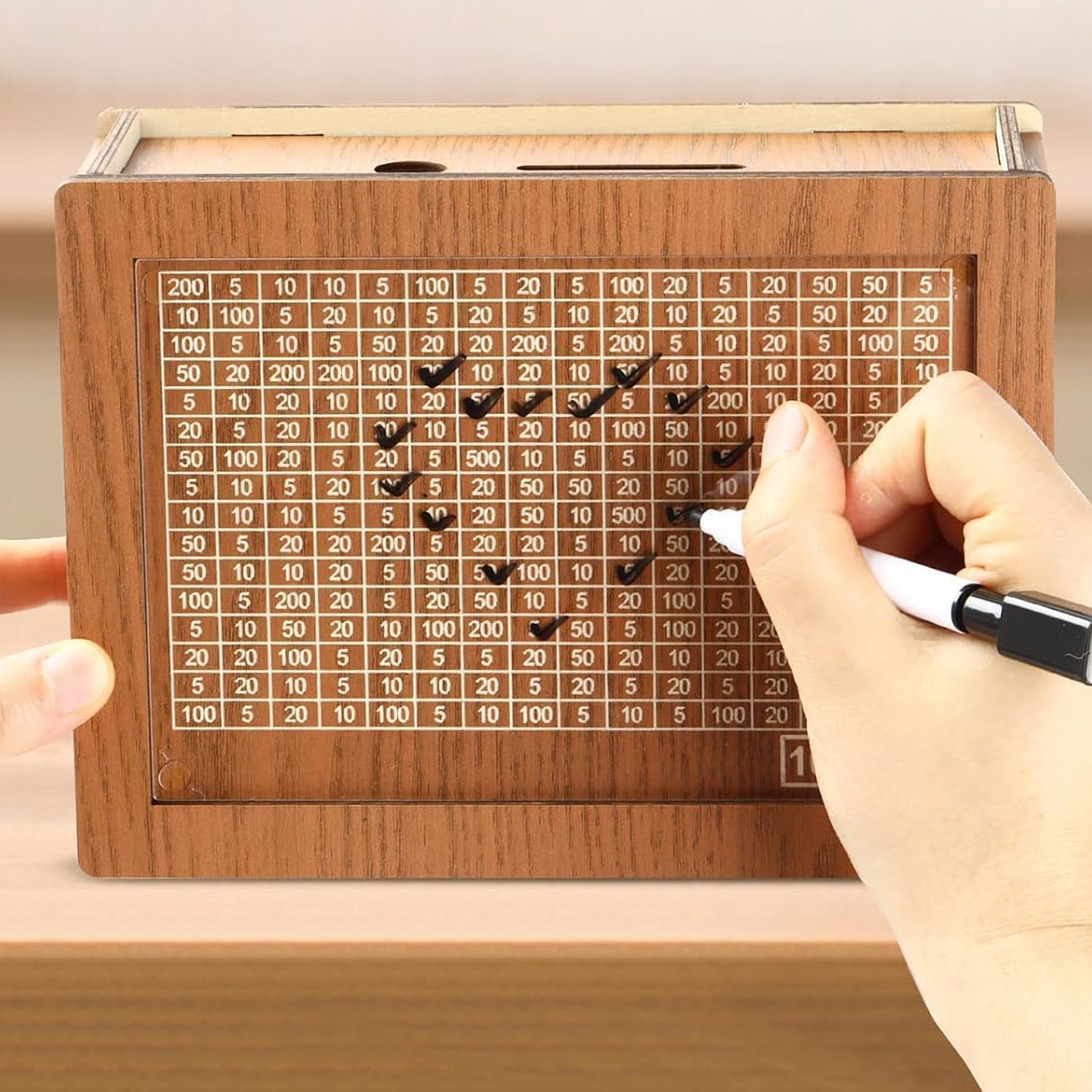 Wooden Money / Piggy Bank, Money Box (1 Pc / Pen Not Included) Wooden Money / Piggy Bank, Money Box (1 Pc / Pen Not Included)